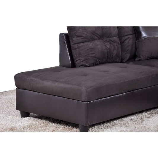 3 PCS Sectional Sofa Set, 103 W for Living Room, with Storage Ottoman and Matching ,L-Shaped Sectional Couch