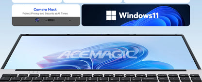 ACEMAGIC 17.3inch Laptop with High Performance Quad Core-12th Alder Lake N97 Laptop Computer Spacious Storage 16GB RAM 512GB ROM
